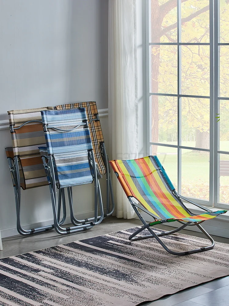 구매 간단한 휴대용 안락 의자 레저 접이식 의자 점심 시간 게으른 의자 사무실 낮잠 안락 의자
