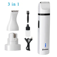 rechargeble 3 in 1 pet electric pet hair trimmer nail grinder head foot hair trimmer for dogs cats pet beauty pet shaving