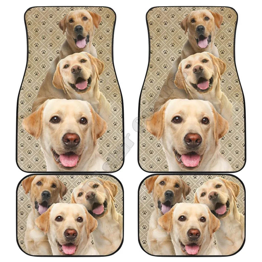 

Labrador Car Floor Mats Funny For Lab Dog Lover 3D Printed Pattern Mats Fit for Most Car Anti Slip Cheap Colorful 02