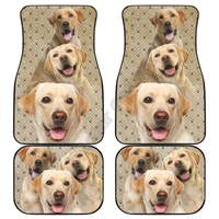 labrador car floor mats funny for lab dog lover 3d printed pattern mats fit for most car anti slip cheap colorful 02