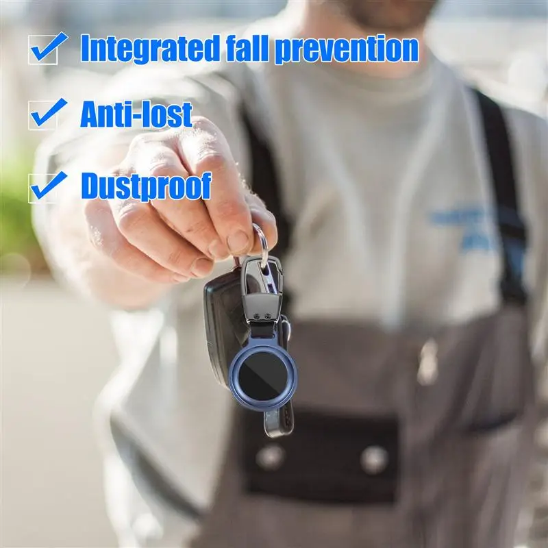 1pc Anti-lost Locator Protection Sleeve with Keychain Compatible with Airtag