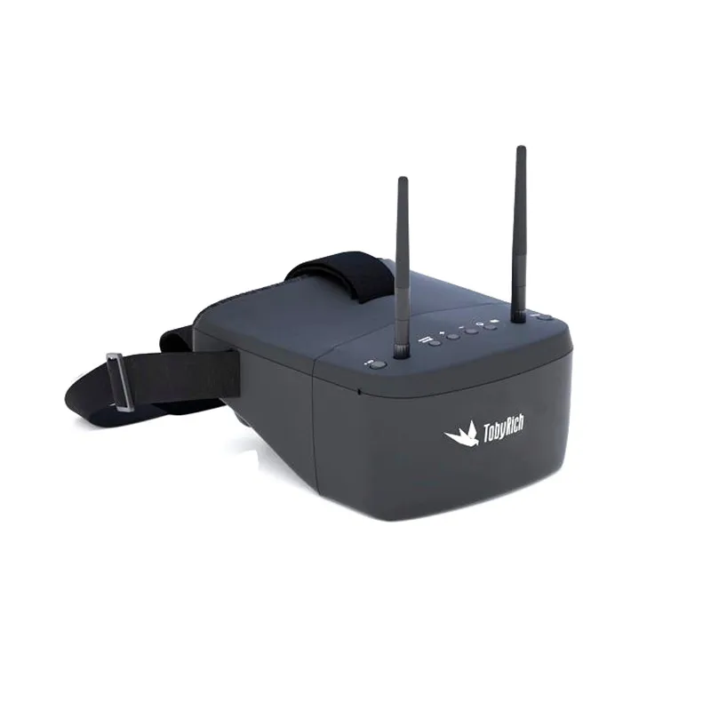 Черный TOBYRICH TR1 DVR 5 дюймов 800*480 видео гарнитура 5,8G 40CH разнообразие FPV очки для радиоуправляемого дрона FPV квадрокоптера - Цвет: Черный