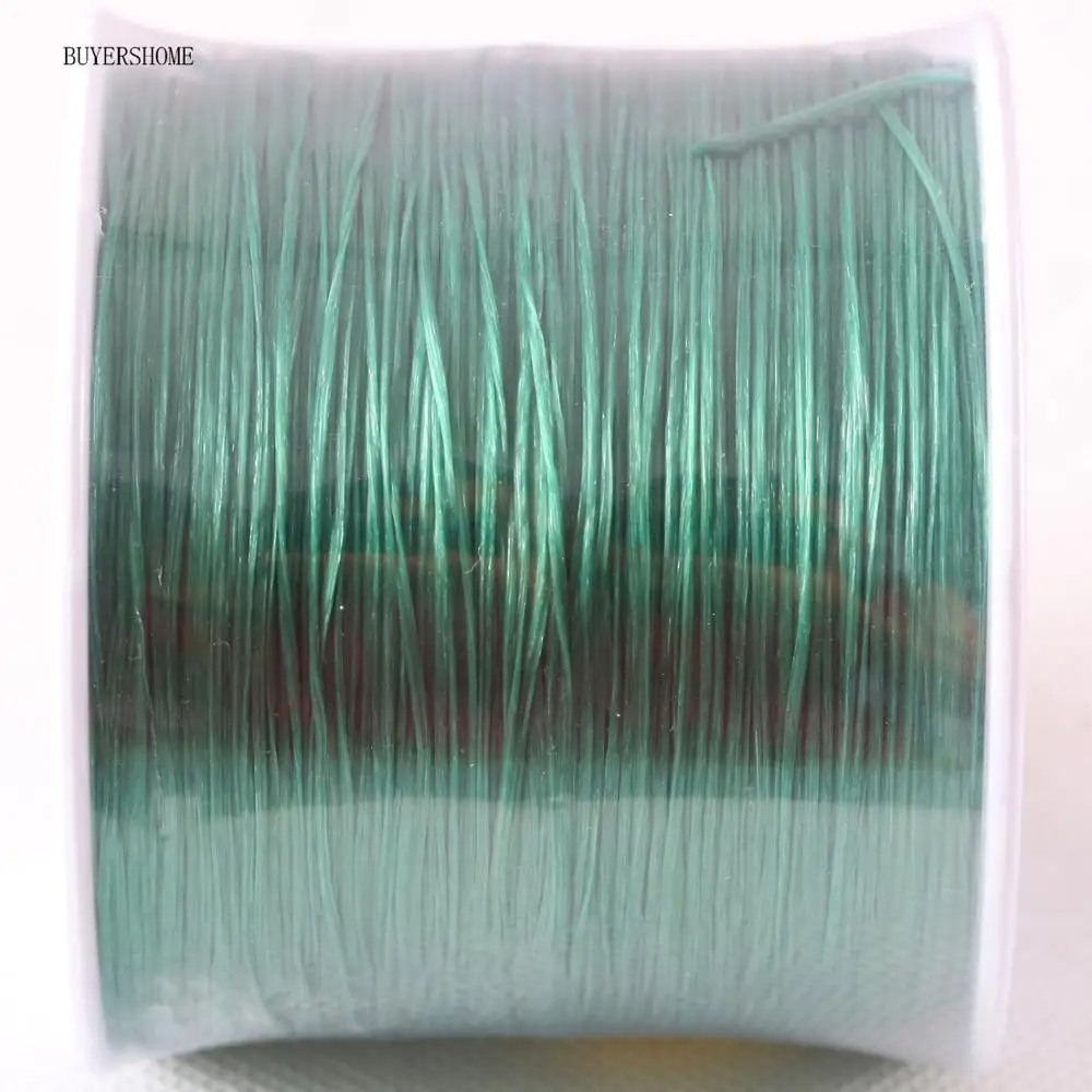Нить для изготовления ожерелья 0 5 мм х 500 м Зеленый Эластичный Хрустальный шнур