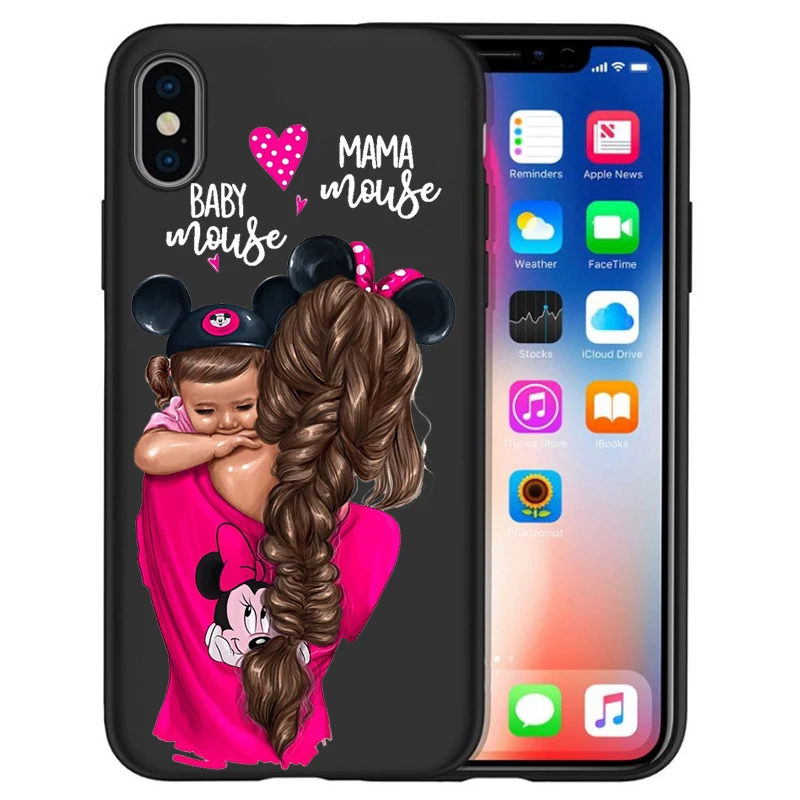Модный чехол для телефона Super Mom baby girl для iPhone 11 Pro Max XS Max XR X 8 6S 7Plus 5s черный мягкий силиконовый чехол для телефона Etui - Цвет: 07