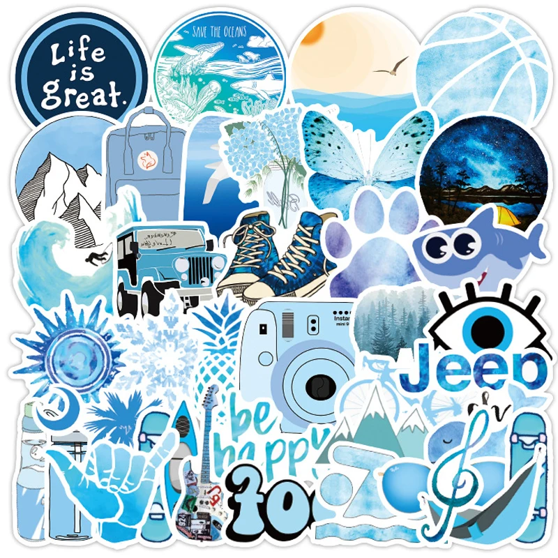 

10/30/50PCS Seaside Holiday VSCO Aesthetic Stickers Car Water Bottle Fridge Graffiti Decals Waterproof Sticker Packs for Teens