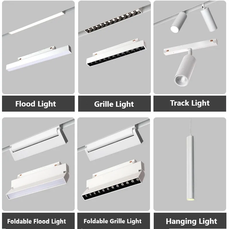 Белый светодиодный светильник на магнитной дорожке Гибкий потолок для