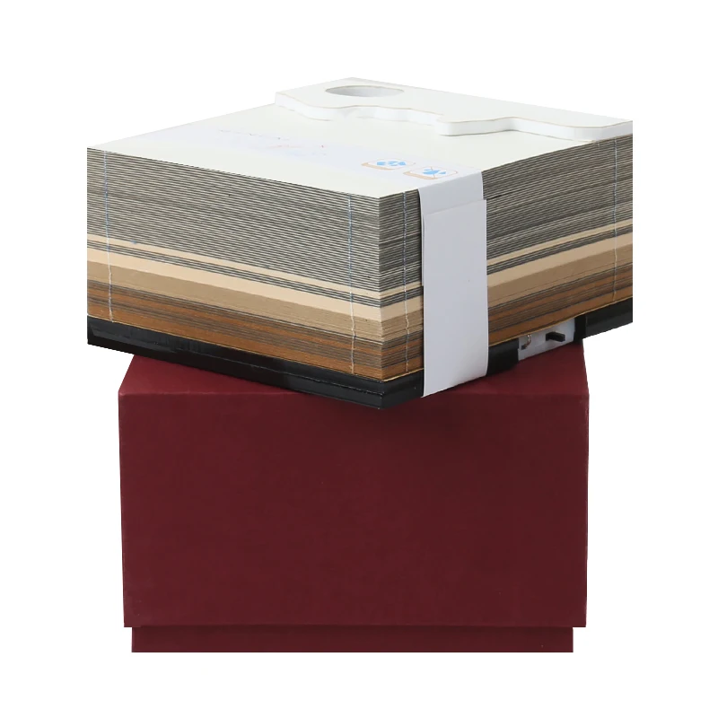 Omoshiroi-Bloc de notas 3D de construcci&oacute;n, dise&ntilde;o de Harry Potter, regalo de Navidad y A&ntilde;o Nuevo, novedad-4