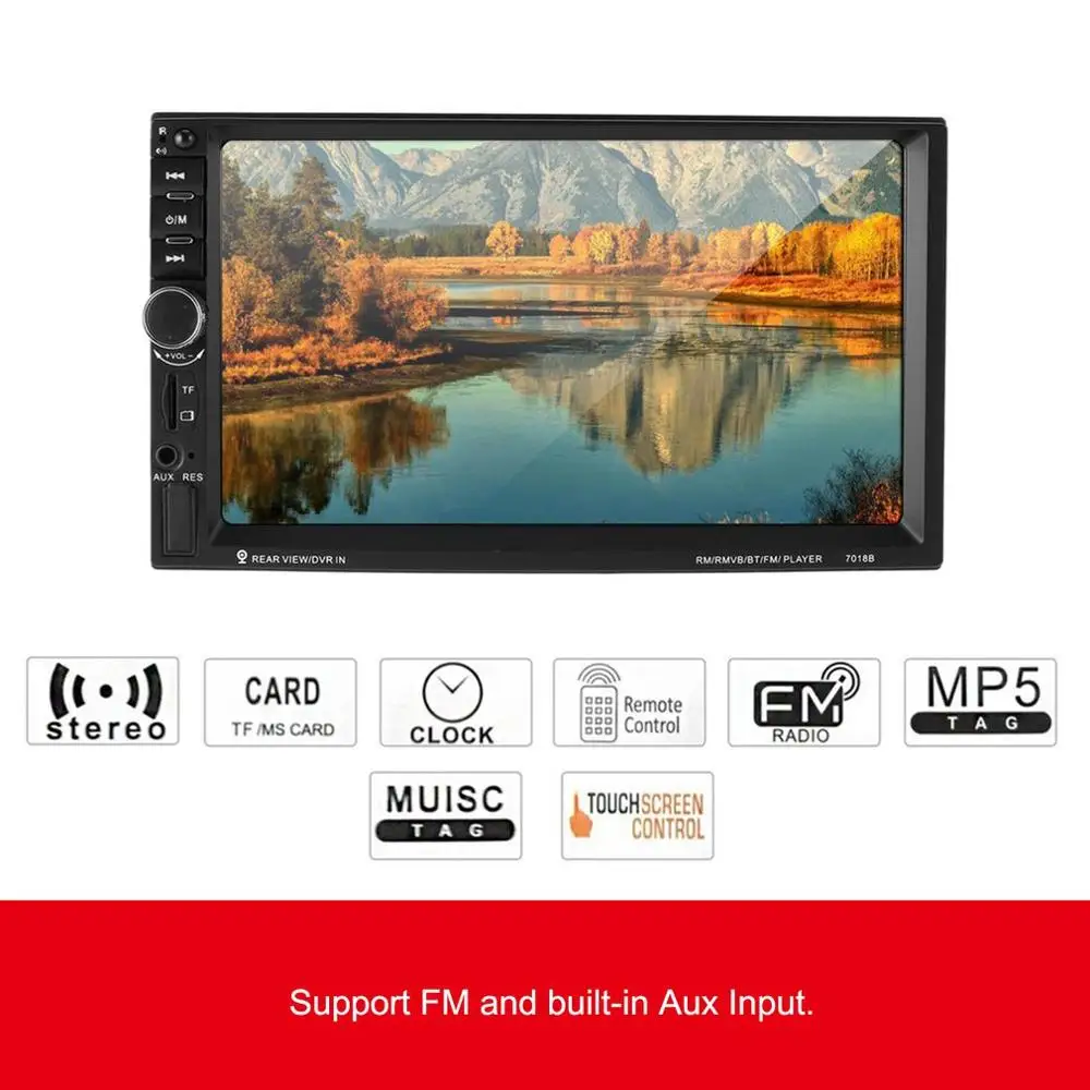 Автомобильный mp5-плеер мультимедийный плеер с сенсорным экраном 7 дюймов 7018B