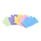 Скруббера тела Очиститель купальный чистящие средства разные цвета 1 пара перчатки для душа и ванной отшелушивающее средство для мытья кожи спа массаж