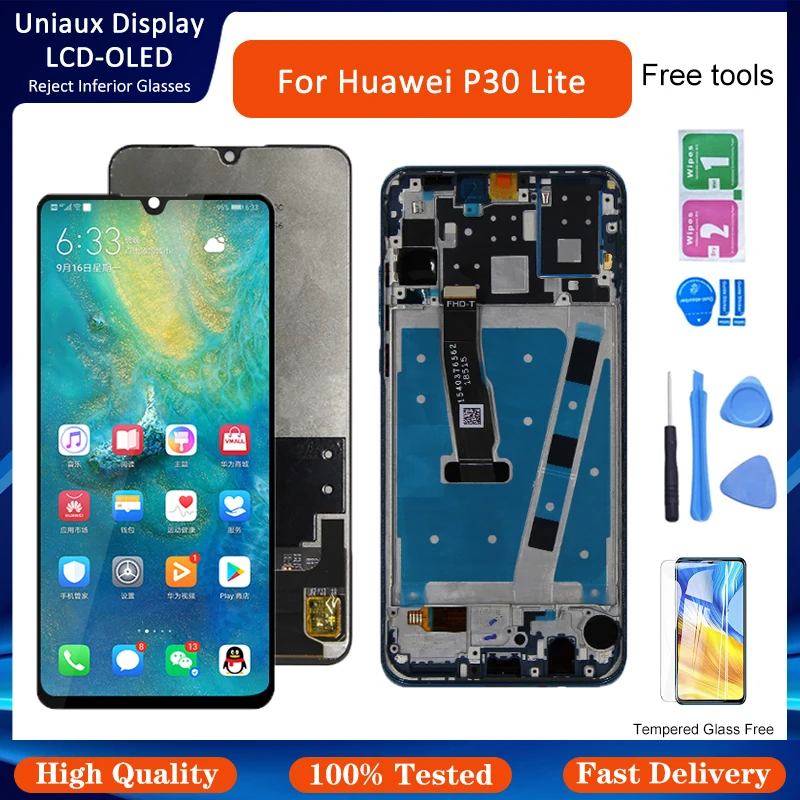 

For Huawei P30 Lite LCD Display Nova 4e Touch Screen Digitizer Assembly For Huawei MAR-LX1 MAR-LX2 MAR-AL01 Replacement Parts