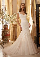 sexy backless wedding dress 2016 lace mermaid bridal dresses elegant fashion wedding gowns tulle princess robe de mariage