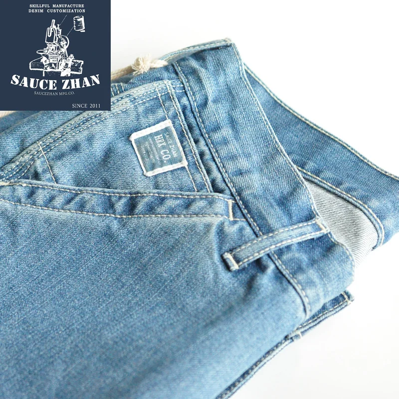 Мужские джинсы до щиколотки sauzezhan синие в стиле панк модные брендовые | Мужская