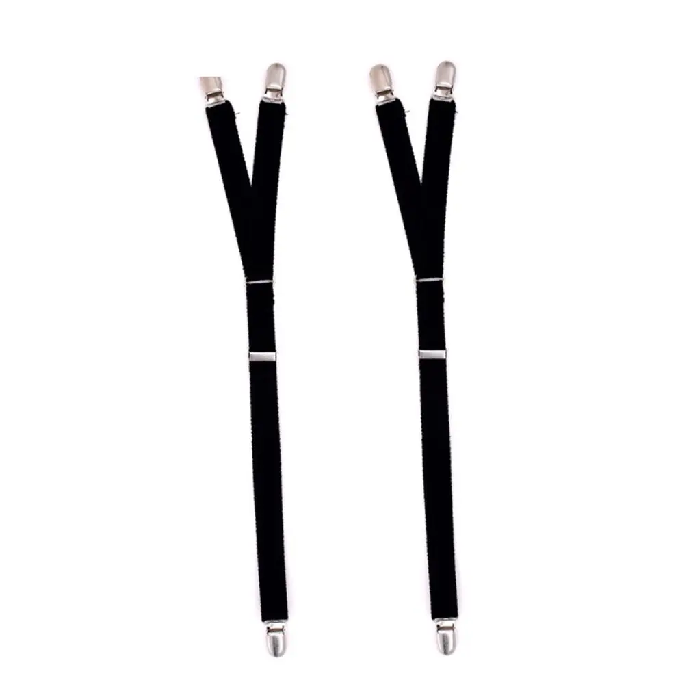 

New Men's Shirt Anti-Wrinkle Garter Y Type 2.0 Burr Three Clips High Elastic Thick Garter Straps Non-slip Clamps Leg Suspenders