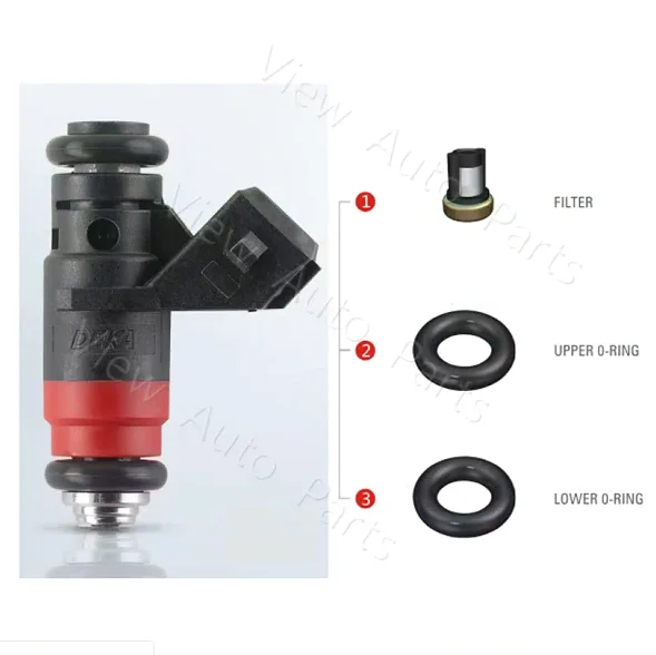 

4 Set Fuel Injector Repair Seal Kits for Siemens Deka V 80lb/hr EV1 A2C3262470 VD-RK-0601