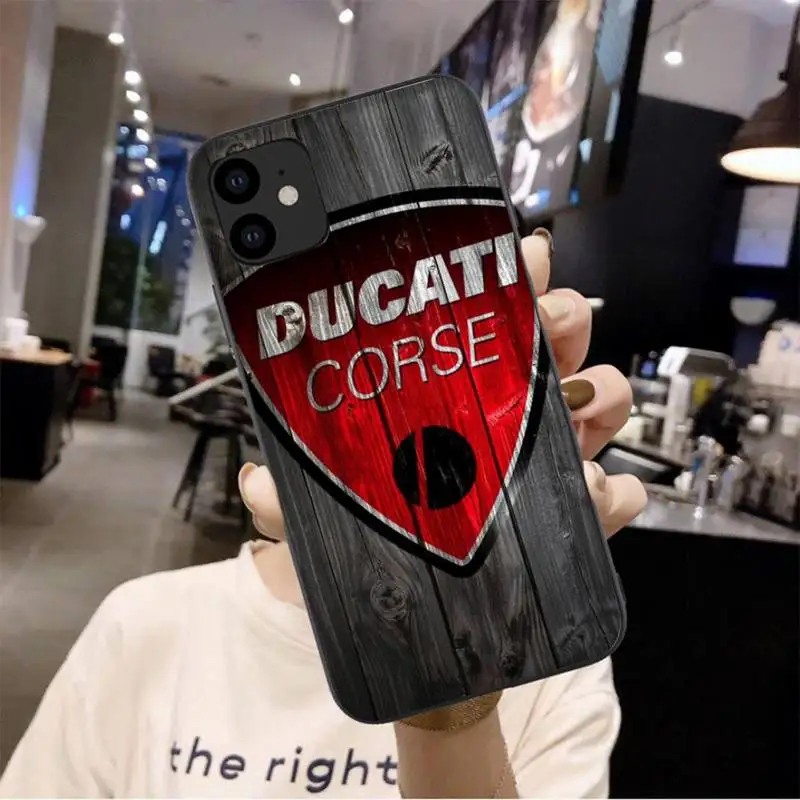 

LJHYDFCNB Famous Motorcycle Ducati Phone Case For Iphone 6 6s 7 8 Plus XR X XS 11 12 Pro Mini Max