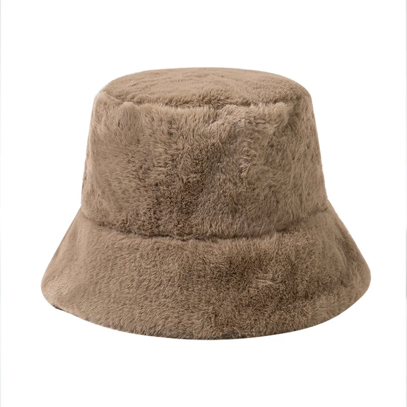 

Fashion Autumn And Winter Imitation Fur Bucket Hat Zebra Pattern Thickening Soft Warm Fishing Hat Outdoor Skiing Fisherman Hat