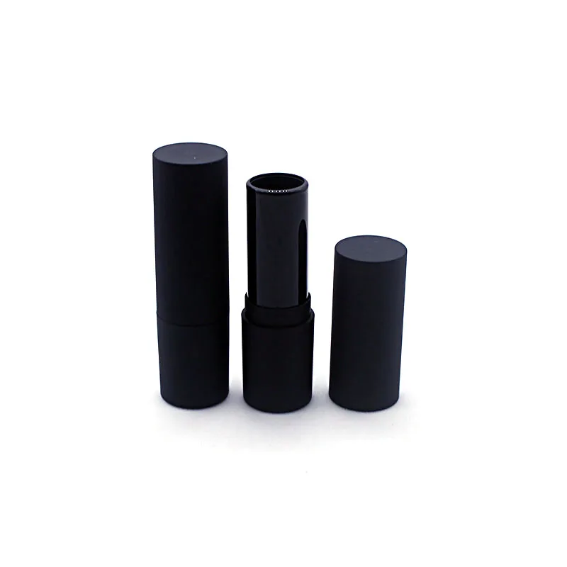 Фото Пластиковый черный матовый тюбик для губ Косметическая Помада пустой контейнер