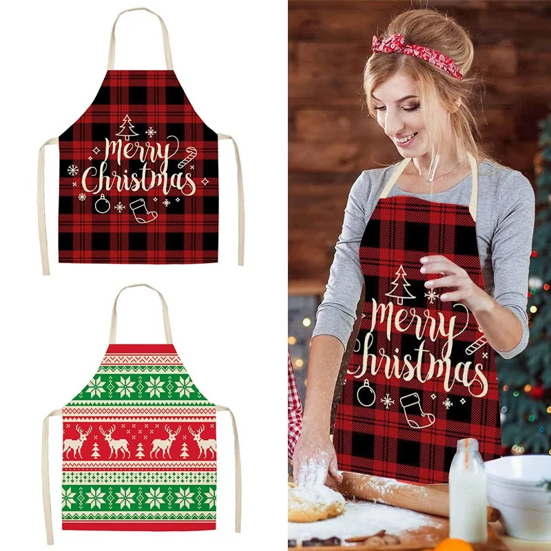 Фартук с рождеством украшение для дома кухня мультяшный олень Санта Navidad
