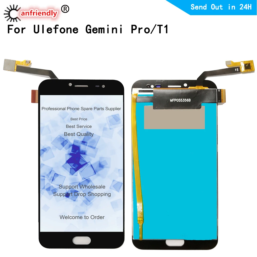 ЖК-дисплей для Ulefone Gemini Pro/T1 с сенсорной панелью переднее внешнее стекло