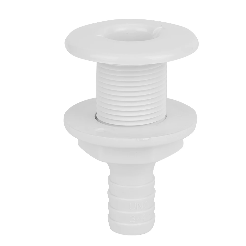 

3/4in Plastic Marine Thru Hull Exhaust Fittings Boat Drain Outlet Plug White