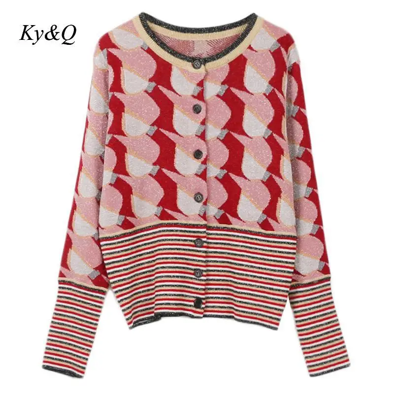 Брендовый дизайн 2019 Женское пальто милый зимний Кардиган с круглым вырезом и