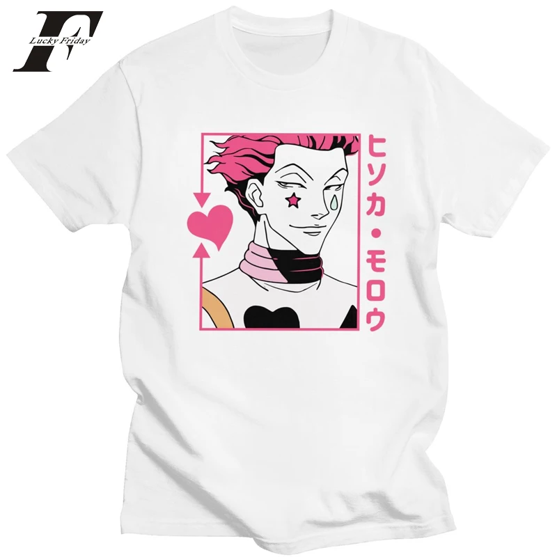Футболка Hisoka Morow Hunter X Мужская хлопковая с круглым вырезом и коротким рукавом
