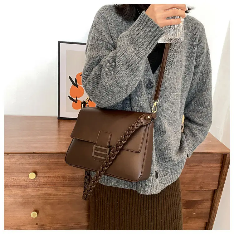 

New PU Women's Messenger Bags Teenage Girl Leather Shoulder Bags Retro Female Crossbody Bag Fashion Coin Purses for Girl Handbag