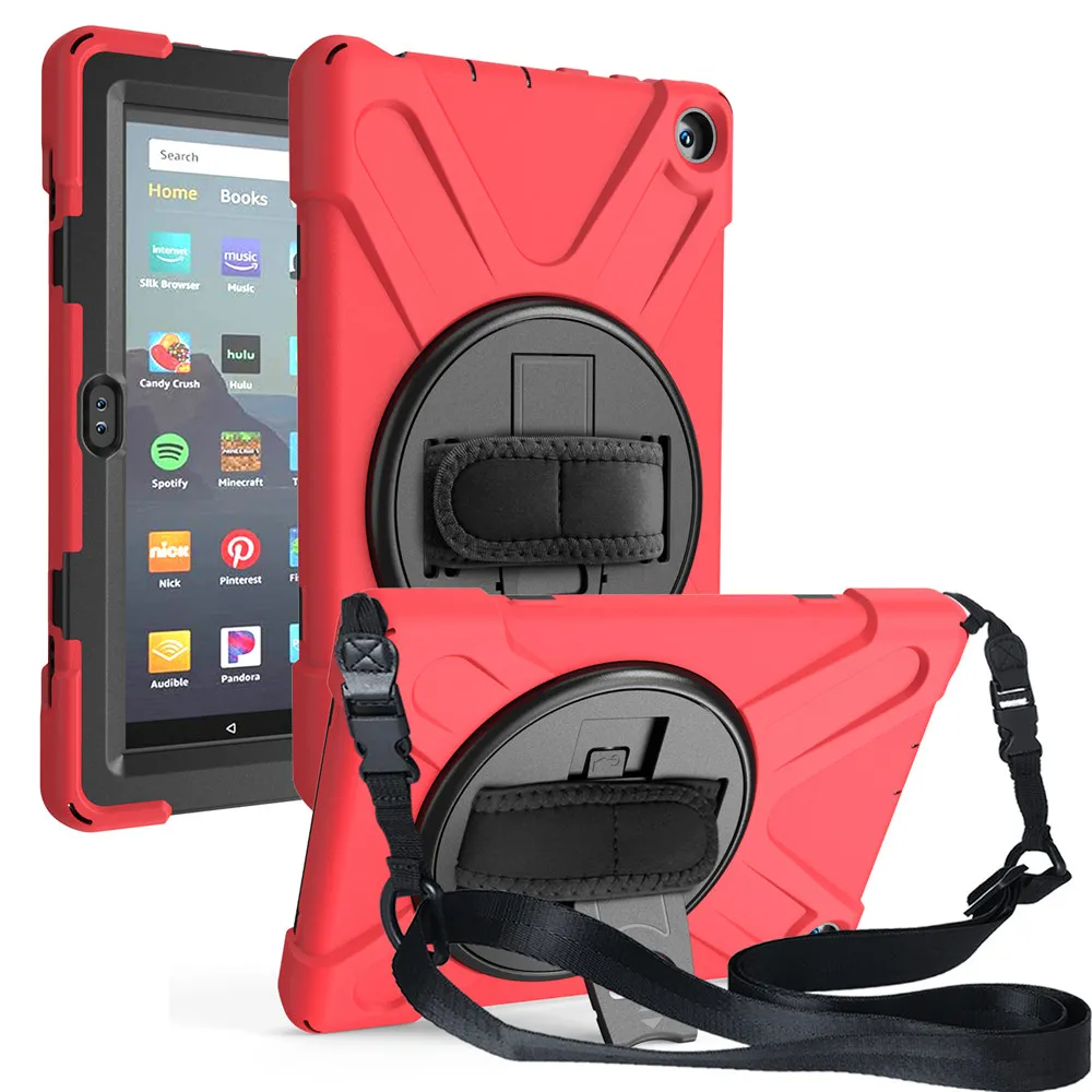 

Hard PC Kickstand For Amazon Kindle HD 8 Plus 2020 360 Rotating Bracke for Amazon Kindle Fire HD 8 hd8 hd 8 Tablet Case