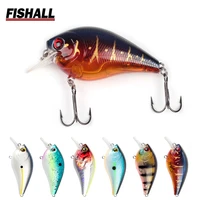 fishall square bill lc 1 5 2 5 crankbait wobbler rattle sound 60mm 70mm floating crank lure bait for bass fishing