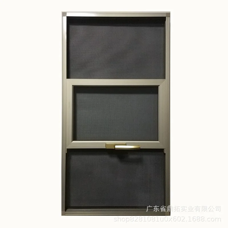 

Customized 304 stainless steel removable diamond mesh mosquito-proof screen aluminum alloy push-pull anti-theft three-push