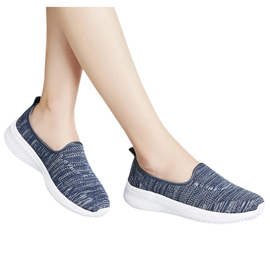 

2020 New Fashion Lady Flying Woven Breathable Non-Slip Wear-Resistant Cushion Sneakers comfortable soft zapatillas mujer A50