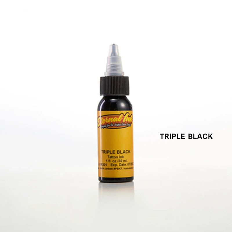 7colors goochie tintas tattoo pigments dynamic eternal ink permanent tattoo ink set pigment tinta tattoo tintas para tatuajes - Цвет: triple black