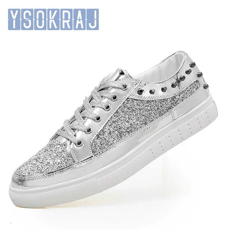

YSOKRAJ New Men Shoes Sneakers Casual Soft Leather Skateboard Shoes Round Toe Lace up Flat Snekaers Lightweight Jogging Shoes