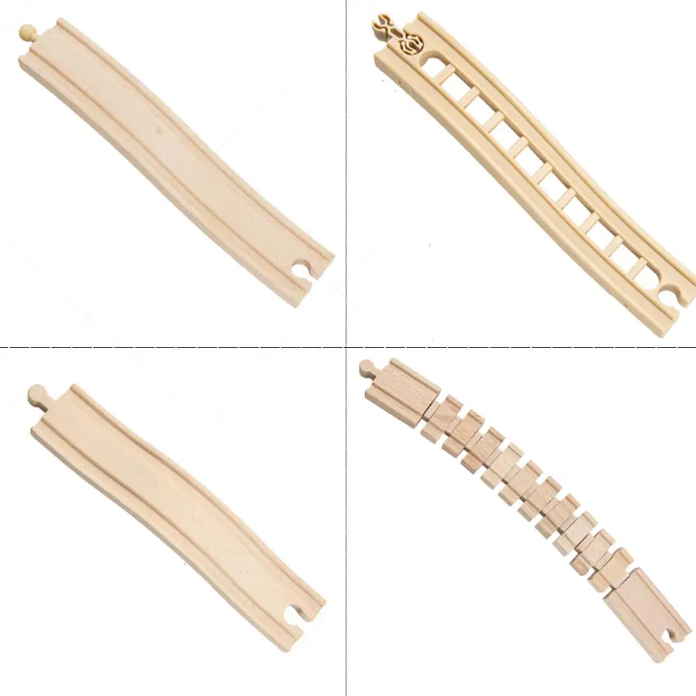 

TBKJOYS Wooden Train Track Railway Accessories All Kinds of Wood Track Variety Component Educational