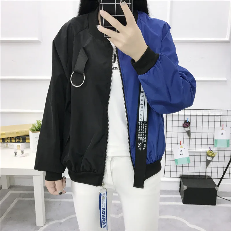 Куртка-бомбер Женская Базовая модная ветровка верхняя одежда бейсбольное пальто