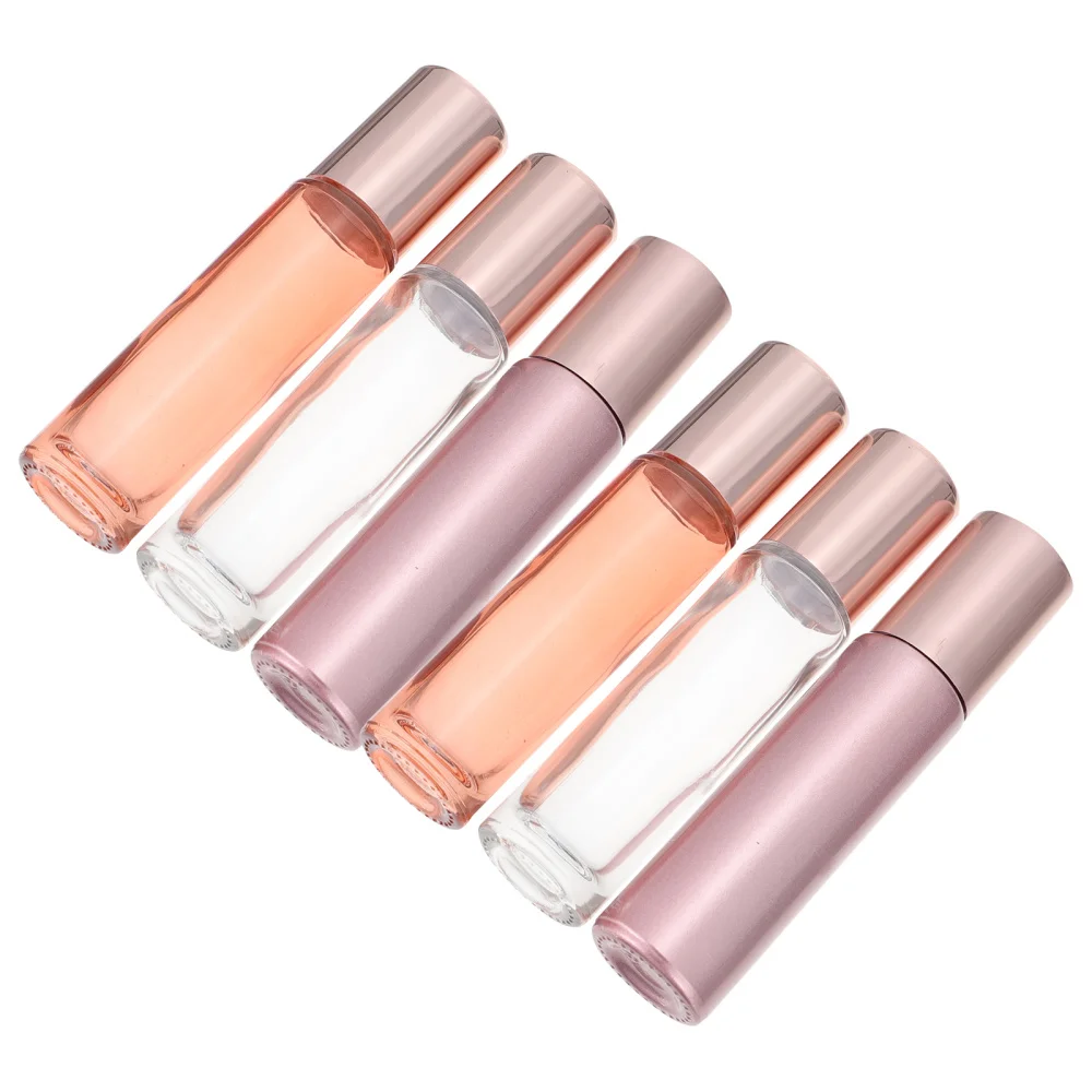

6Pcs 10ml Essential Oil Aromatherapy Glass Roller Bottles Container Dispenser