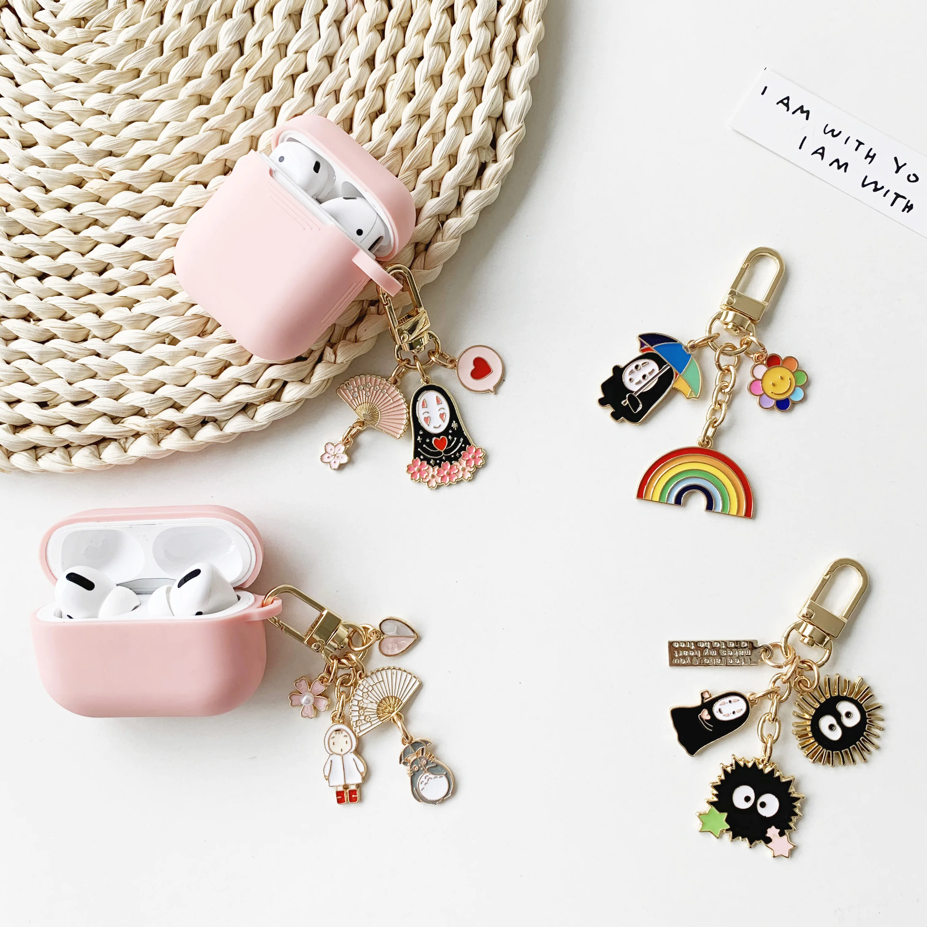 Силиконовый чехол для Apple Airpods 1 2 с рисунком японского аниме защитный сумка