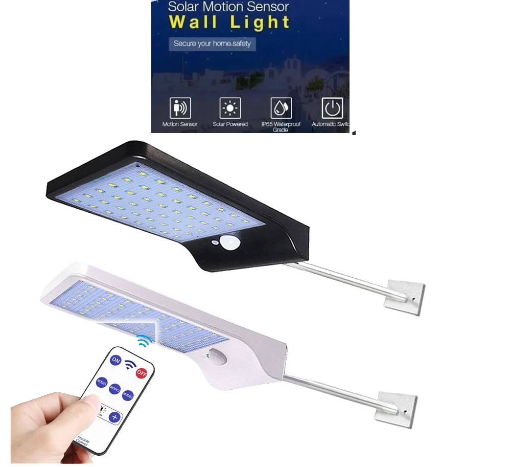 3 модели затемненная Солнечная лампа датчик движения PIR солнечный светильник 48/36