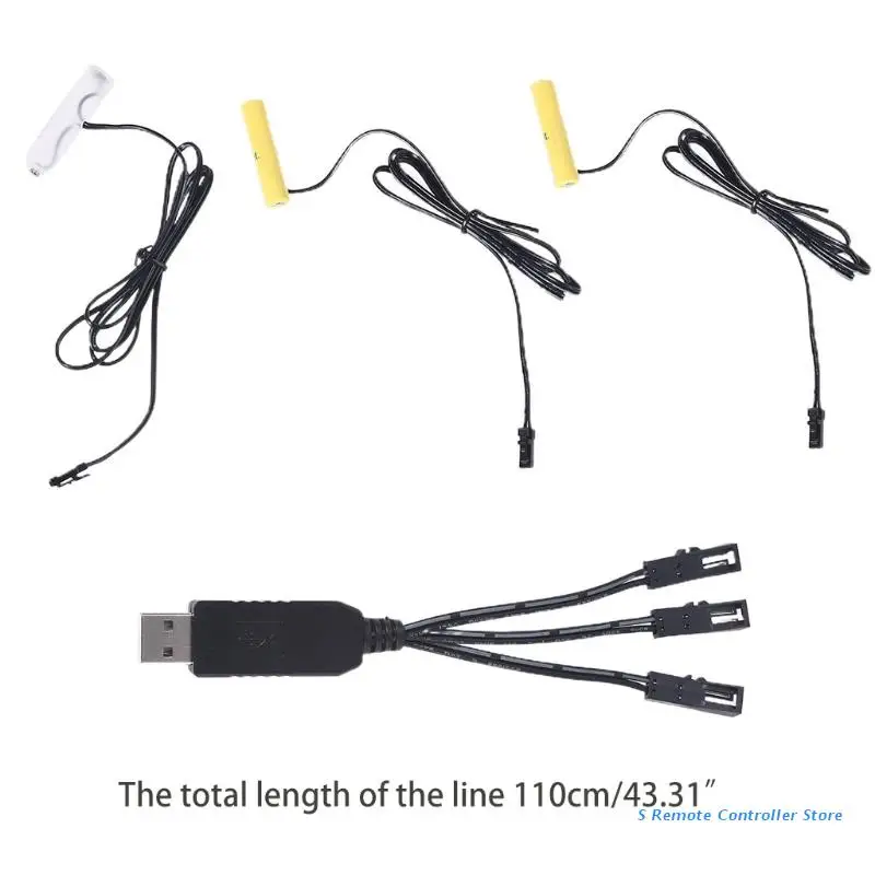 Устранитель аккумулятора BX0E 3 в 1 LR6 AA + 2x LR03 AAA блок питания USB для радиоприемника