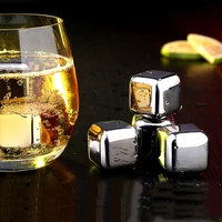 stainless steel ice cubes set reusable chilling stones for whiskey wine beer cooler holder chiller tool with ice cube clip