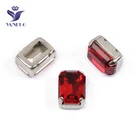 YANRUO 4610 г., все размеры, светлсветильник сиамский восьмиугольник, стразы для рукоделия, стеклянные стразы, аппликация, Пришивные кристаллы, красные камни