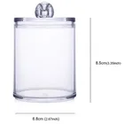 PS прозрачный многоцелевой органайзер для ватных тампонов, 1 шт., круглый контейнер для хранения ватных тампонов