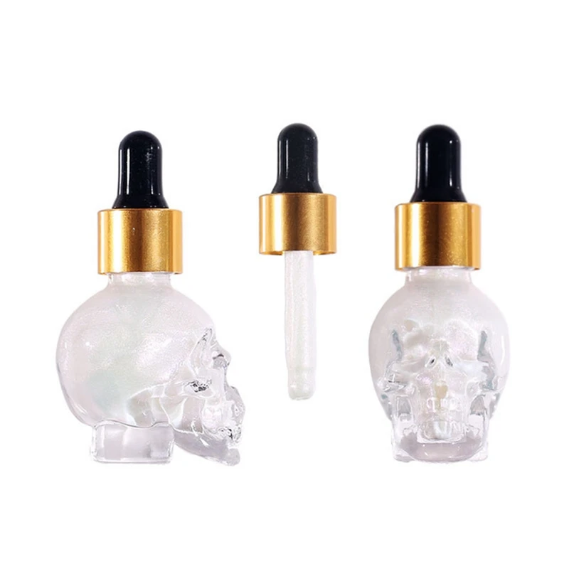 

New Halloween Shimmer Highlighter Illuminator Makeup Silver Gold Shimmer Light Liquid Highlighter Makeup For Face Glow Cosmetics