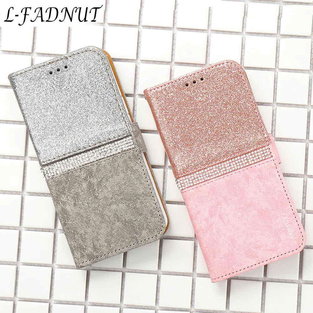 L FADNUT для Huawei P30 Lite Nova/4e чехол Роскошный яркий Чехол кошелек из кожи с ремнем через