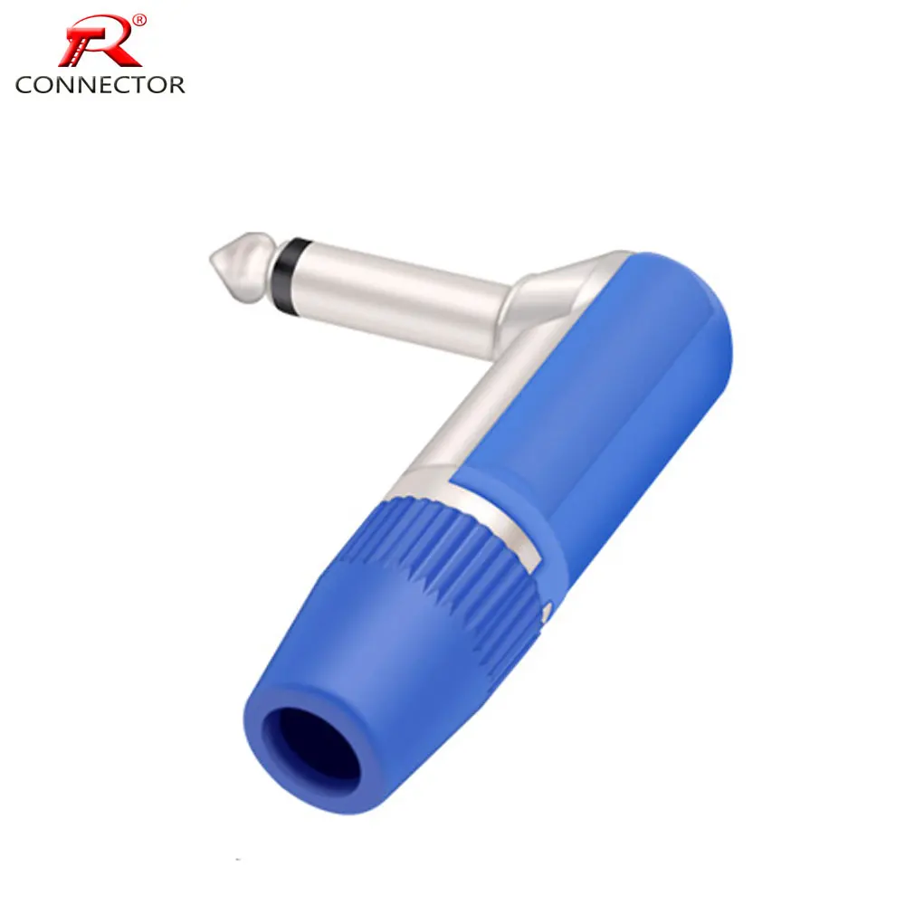 Стерео 3-полюсный разъем 6 35 мм для гитары 1/4 &quot6 5 штекер L-образной формы аудио