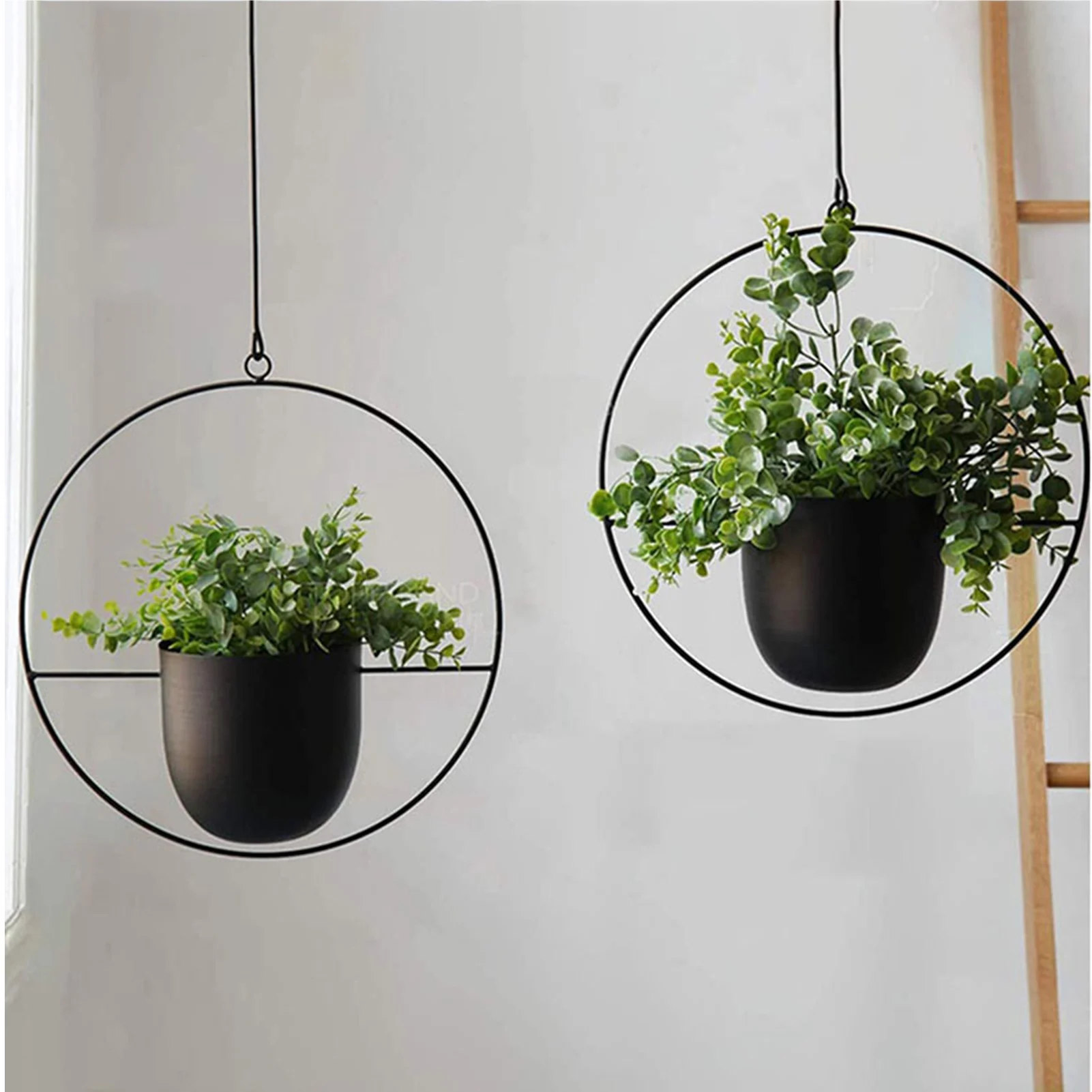 

Plant Flower Pot Hanging Basket Plant Hanger Holder Iron Art Hanging Flower Pot Wall Decor Home Courtyard Garden Flowerpot Decor