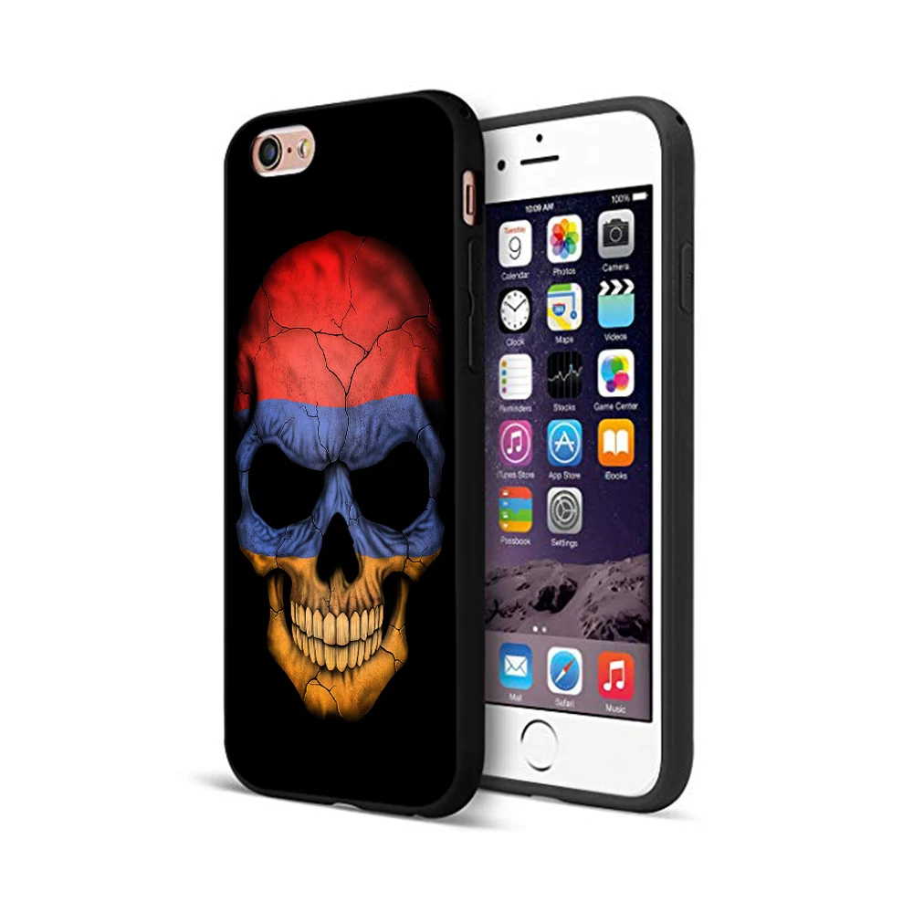 Черный чехол из ТПУ для iphone 5 6 6s 7 8 plus x 10 силиконовый XR XS MAX с арменским флагом |