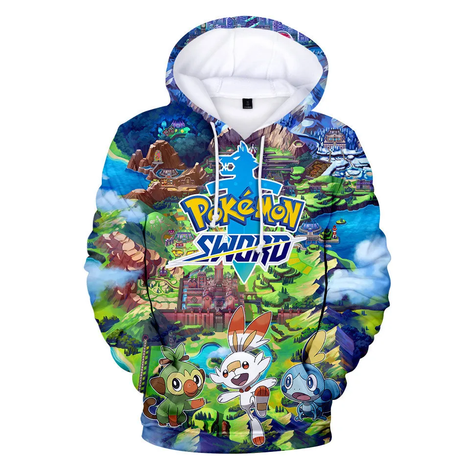 Pikachu Pokemon Go 3D Graphic Sweatshirt Hoodies Men Women Umbreon Sweatshirts Hoodie Men Pullover Boys Game Jacket Clothes