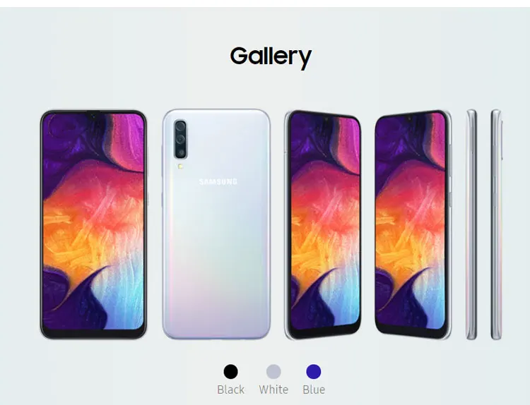 Глобальный мобильный телефон samsung Galaxy A50 6 ГБ 128 ГБ A505GN-DS 6," Exynos 9610 Восьмиядерный Android 9,0 с двумя sim-картами