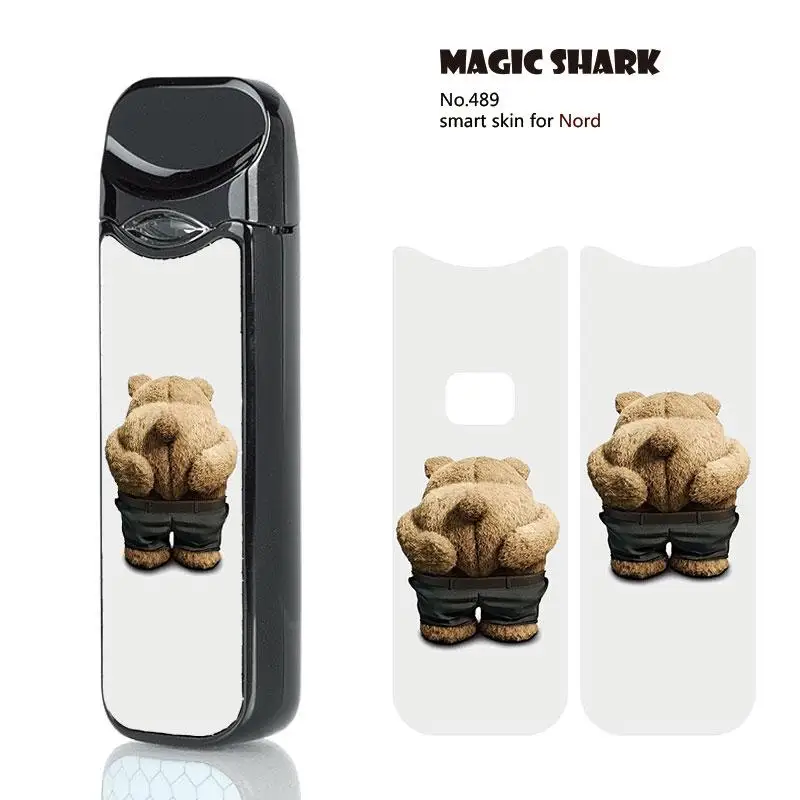 2.5D стерео блестящий чехол наклейка со скелетом медведя для Smok Nord|Наклейки